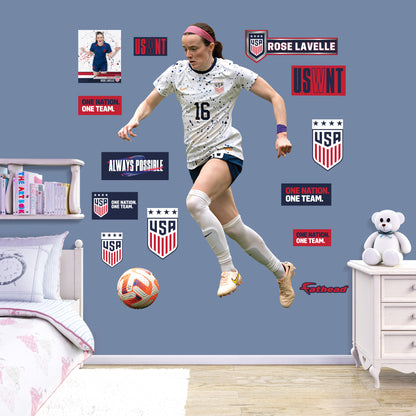 Rose Lavelle 2023        - Officially Licensed USWNT Removable     Adhesive Decal