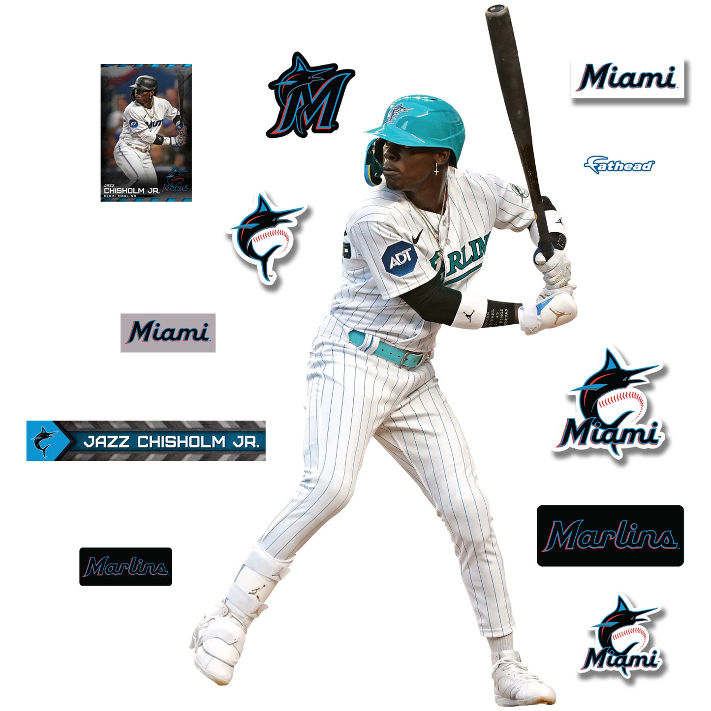 Miami Marlins: Jazz Chisholm Jr. 2022 Mini Cardstock Cutout - Official –  Fathead
