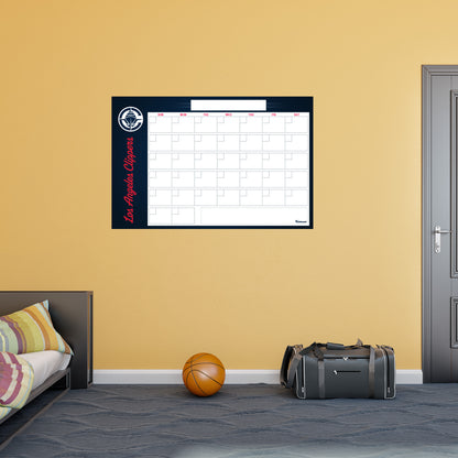 Los Angeles Clippers - Dry Erase Calendar - Official NBA - Reusable Vinyl Wall Decal