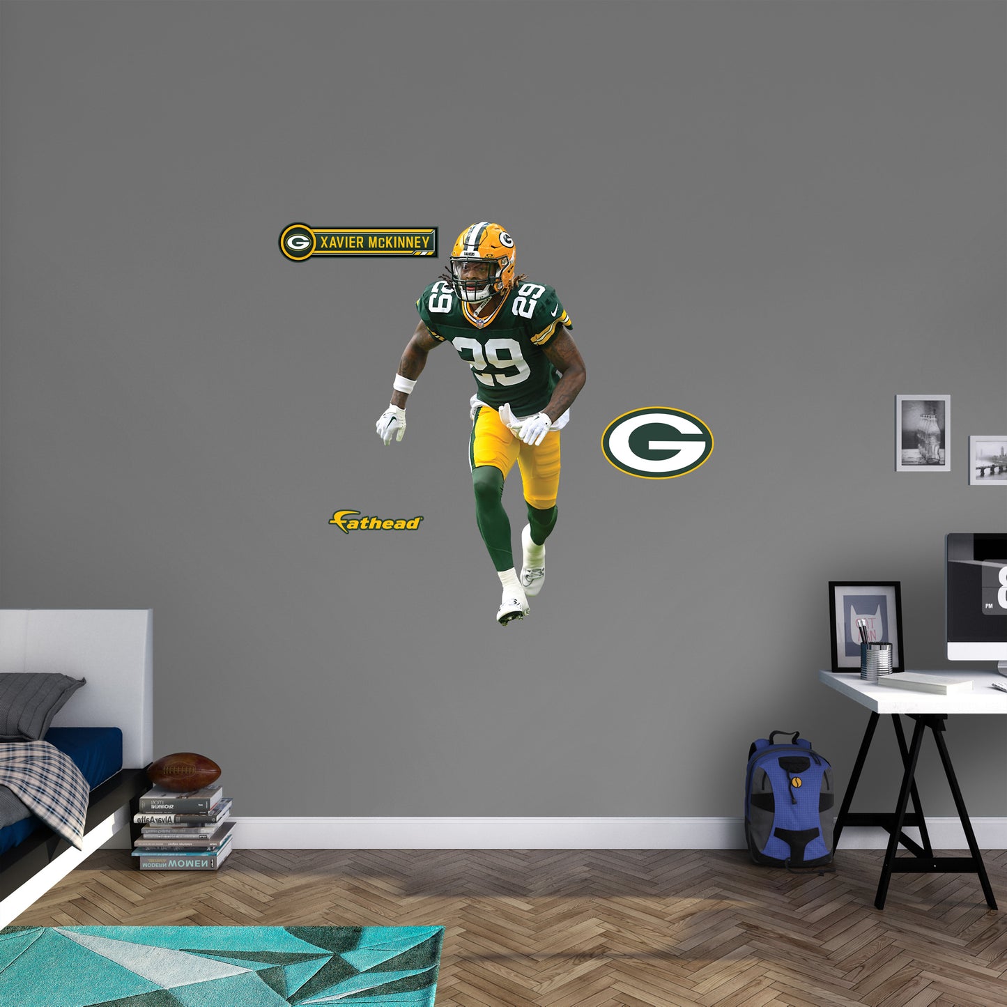 Green Bay Packers - RealBig Xavier McKinney Collection - Official NFL - Reusable Vinyl Wall Decals