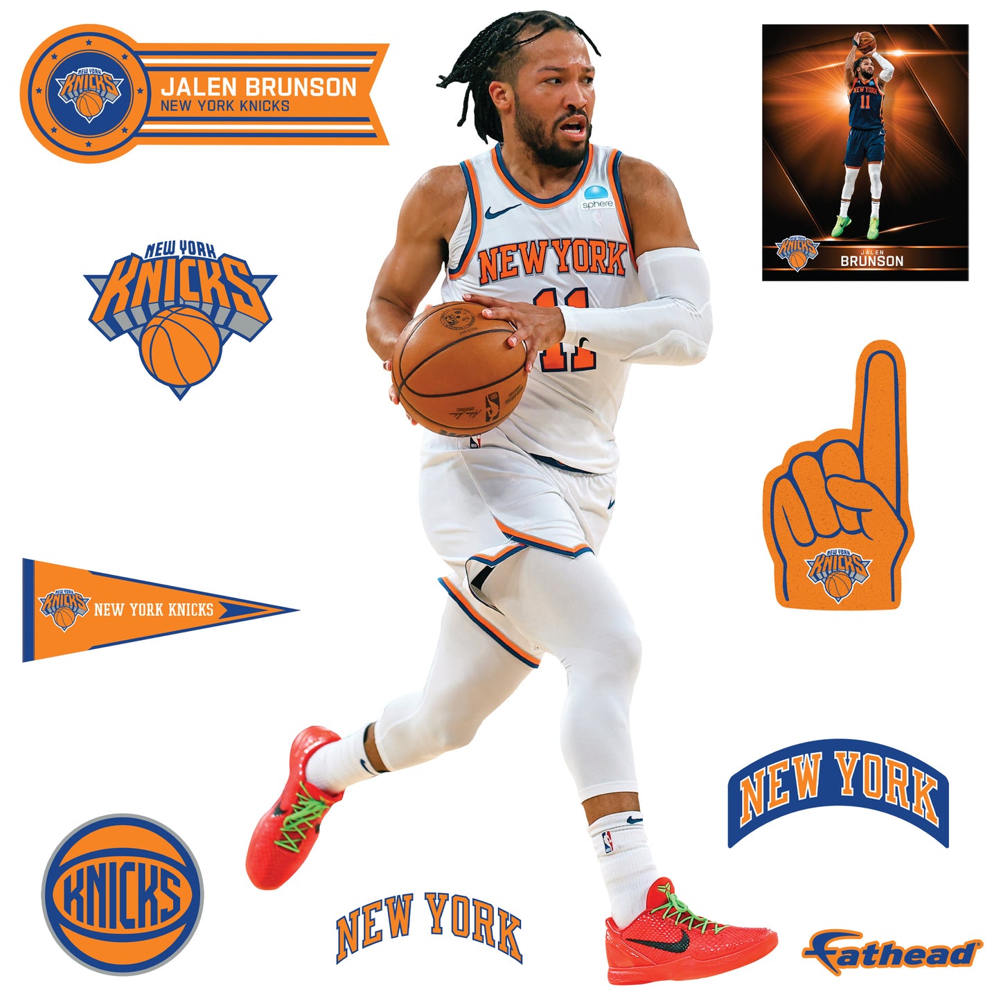 Life-Size Athlete +9 Decals  (43"W x 78"H) 