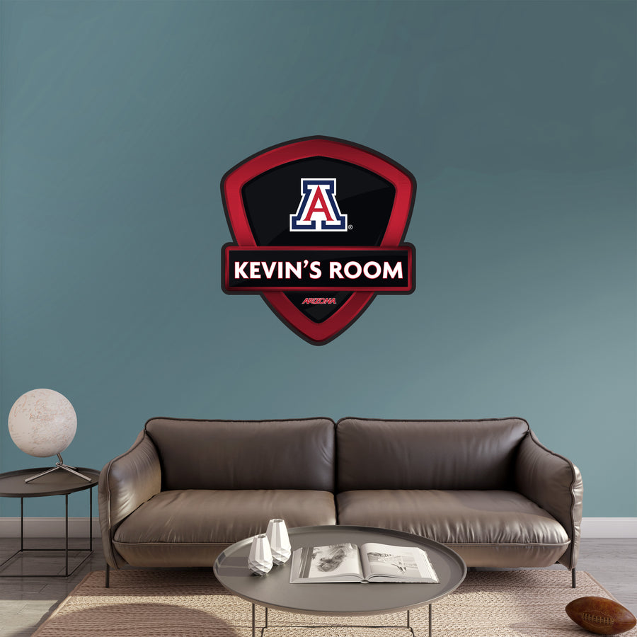 Arizona Wildcats - Badge - With Personalized Name - Official NCAA - Vinyl Transfer Decal