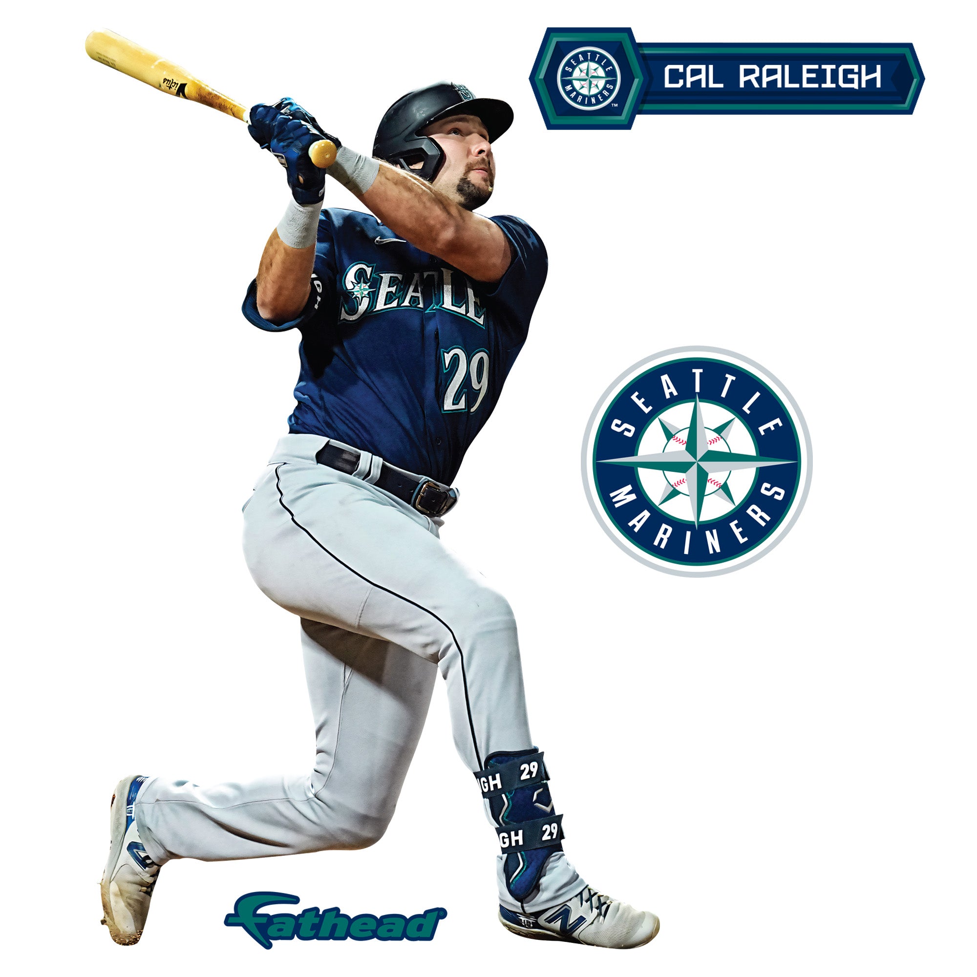 Cal Raleigh - RealBig Collection - Official MLB - Seattle Mariners - R ...