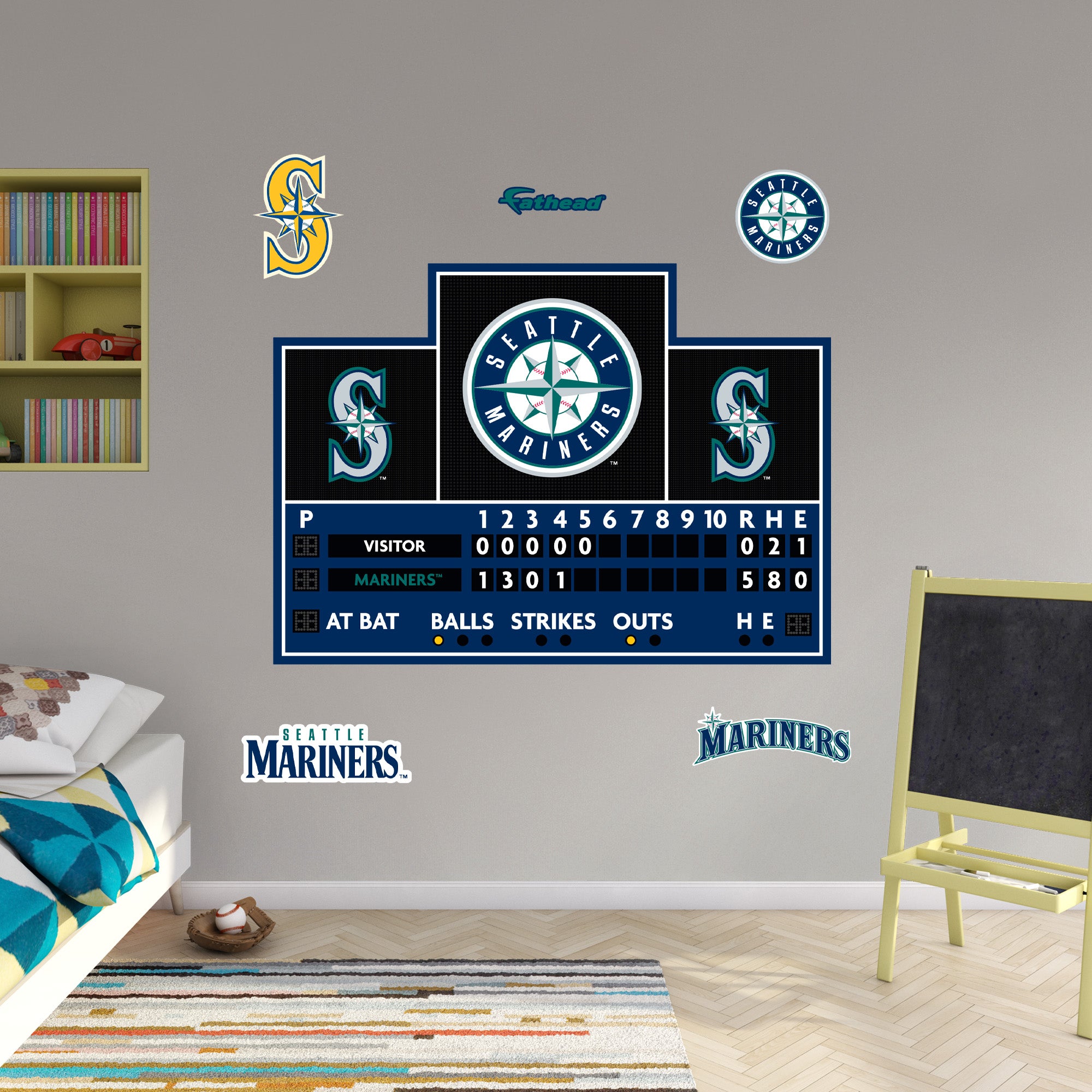 Mariners Sidebar Seattle Mariners - RealBig Scoreboard Collection - Official MLB - Reus ...