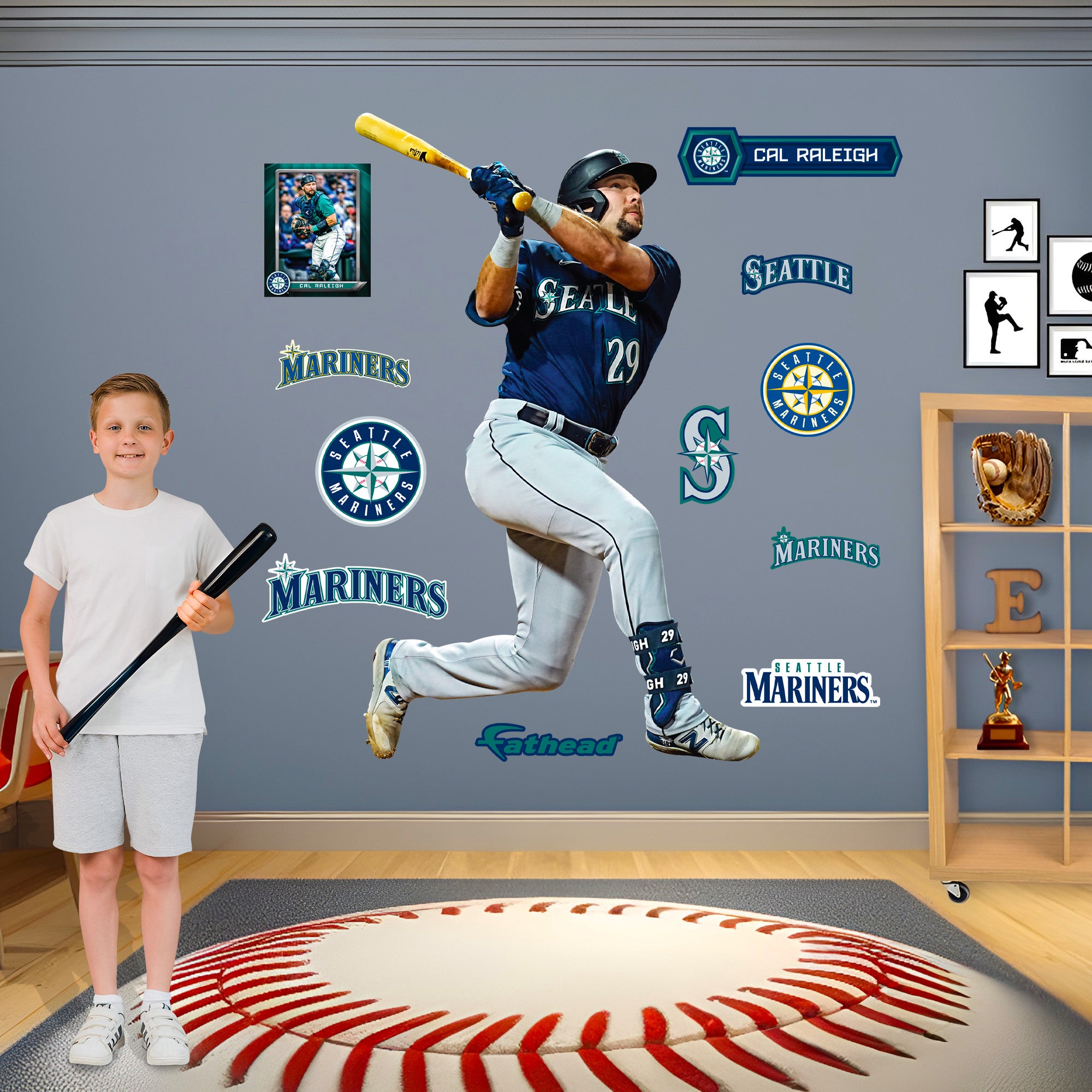 Cal Raleigh - RealBig Collection - Official MLB - Seattle Mariners - R ...