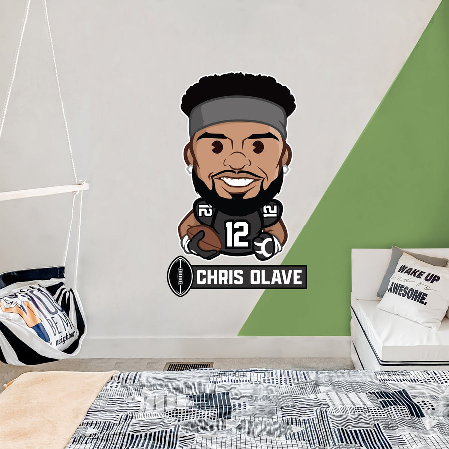 Chris Olave Emoji - RealBig Collection - Official NFLPA - New Orleans Saints - Reusable Vinyl Wall Decals