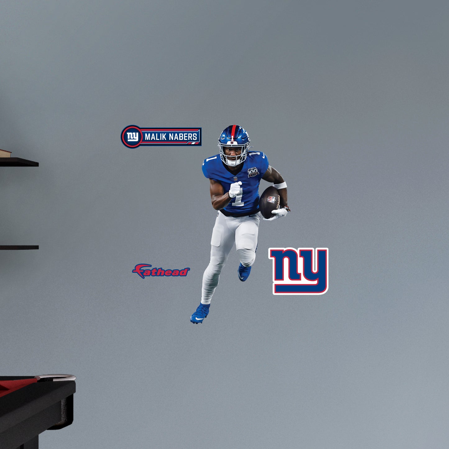 New York Giants - RealBig Malik Nabers Collection - Official NFL - Reusable Vinyl Wall Decals