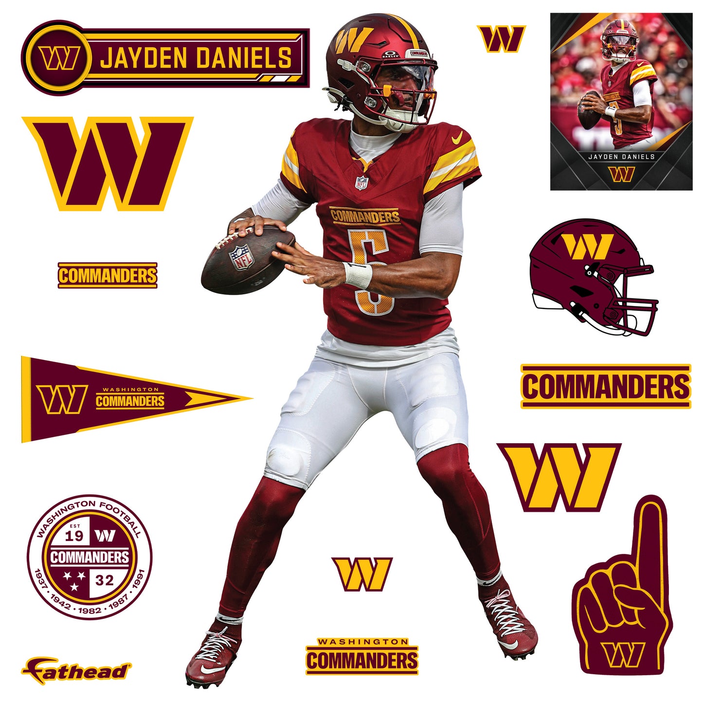 Life-Size Athlete +14 Decals  (41"W x 78"H) 