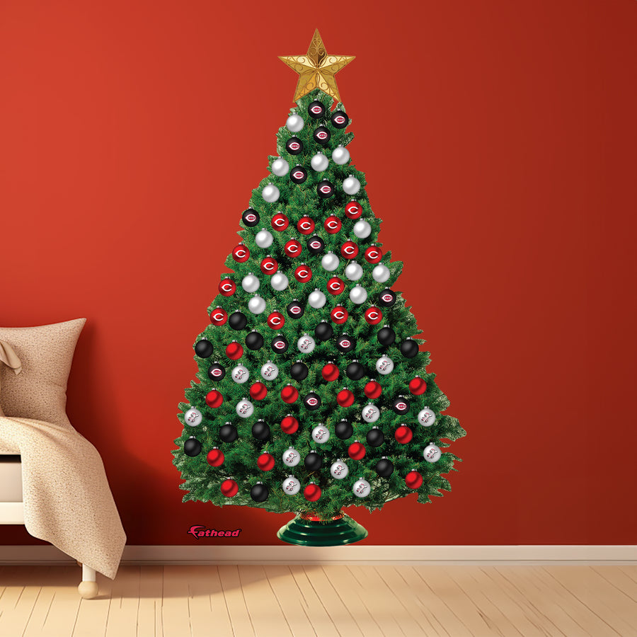 Cincinnati Reds - Decorate Your Own Christmas Tree - Official MLB - Reusable Vinyl Wall Decals