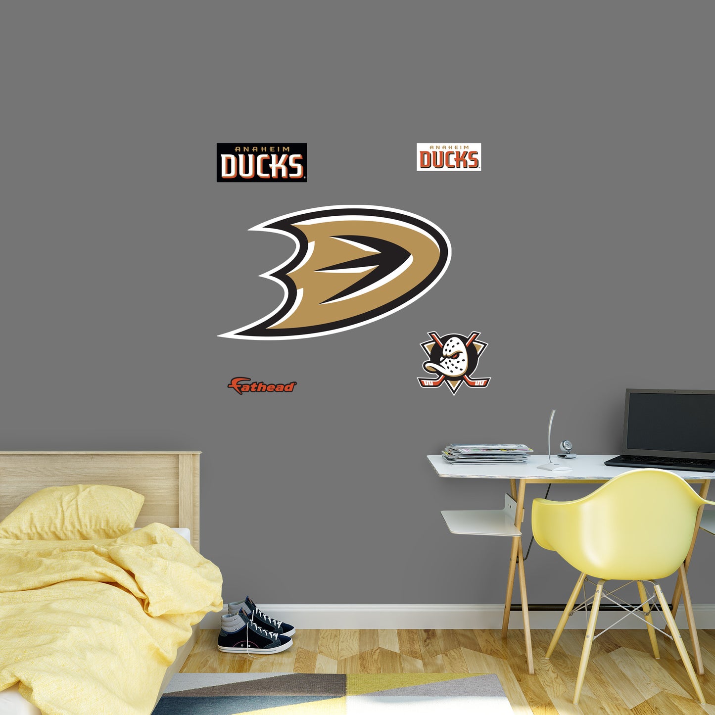 Anaheim Ducks - RealBig Secondary Logo Collection - Official NHL - Reusable Vinyl Wall Decals