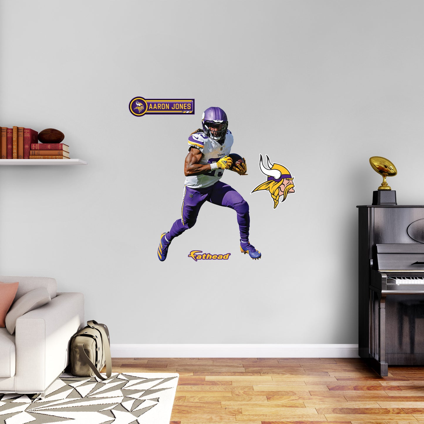 Minnesota Vikings - RealBig Aaron Jones Collection - Official NFL - Reusable Vinyl Wall Decals