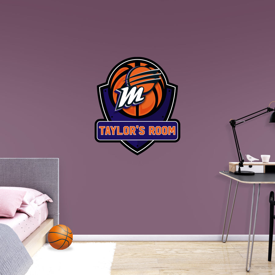Phoenix Mercury - Badge Logo - With Personalized Name - Official WNBA - Vinyl Transfer Decal