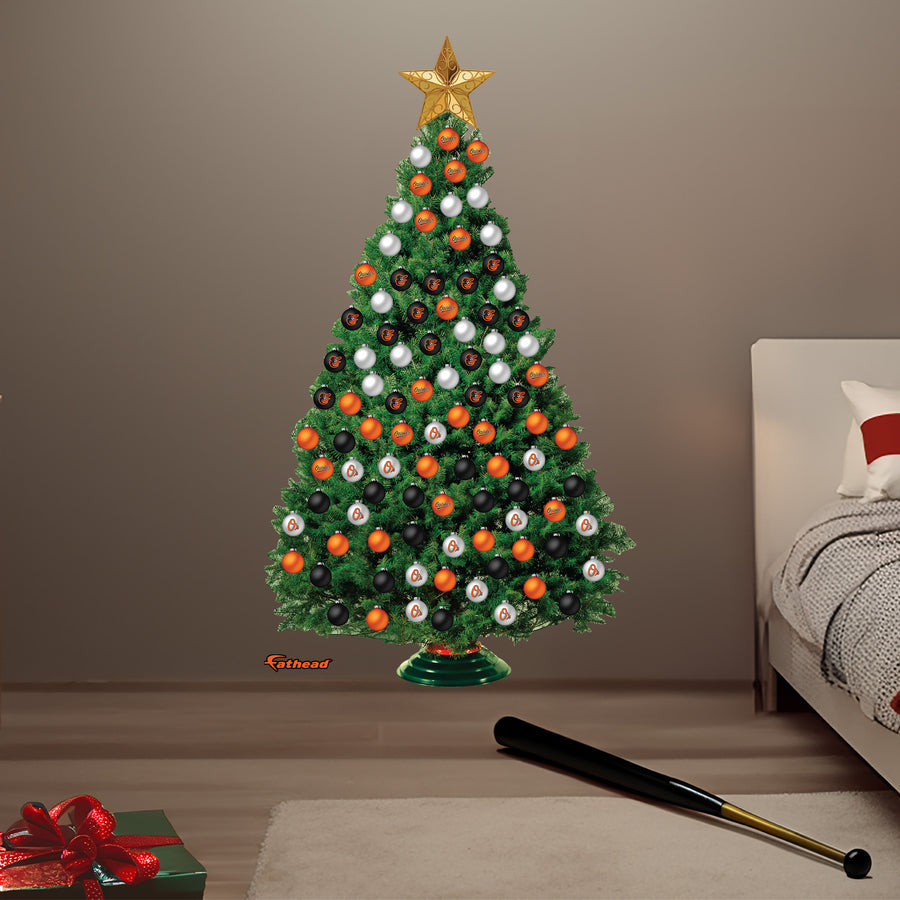 Baltimore Orioles - Decorate Your Own Christmas Tree - Official MLB - Reusable Vinyl Wall Decals