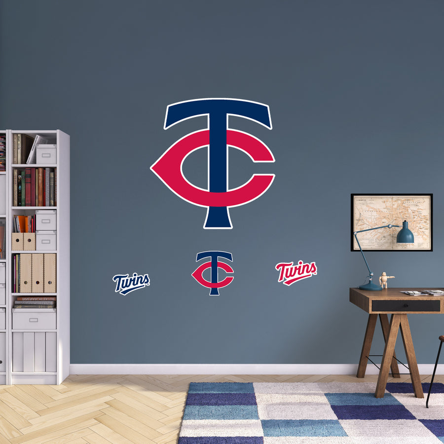 Minnesota Twins - RealBig Logo Collection - Official MLB - Reusable Vinyl Wall Decals
