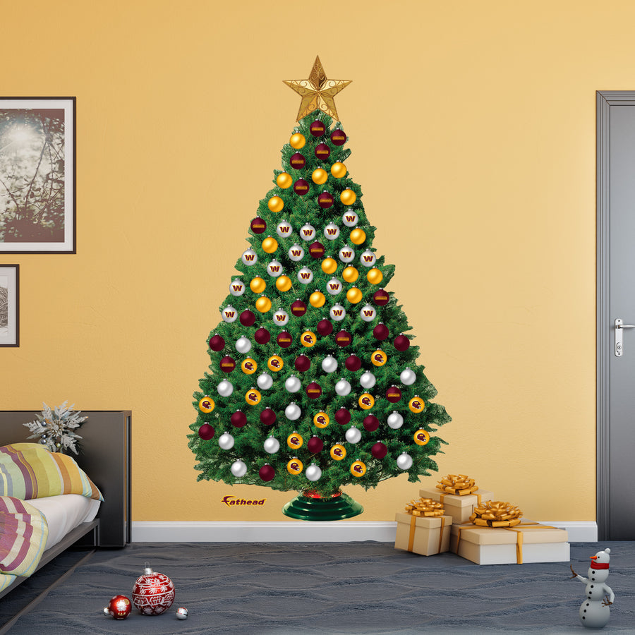 Washington Commanders - Decorate Your Own Christmas Tree - Official NFL - Reusable Vinyl Wall Decals