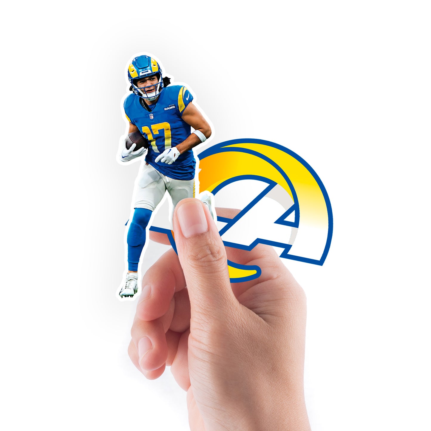 Los Angeles Rams: Puka Nacua Minis        - Officially Licensed NFL Removable     Adhesive Decal