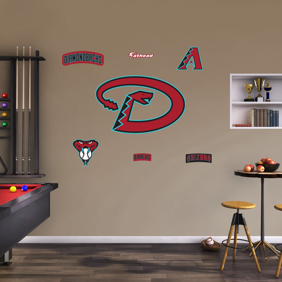Arizona Diamondbacks - RealBig Alternate Logo Collection - Official MLB - Reusable Vinyl Wall Decals