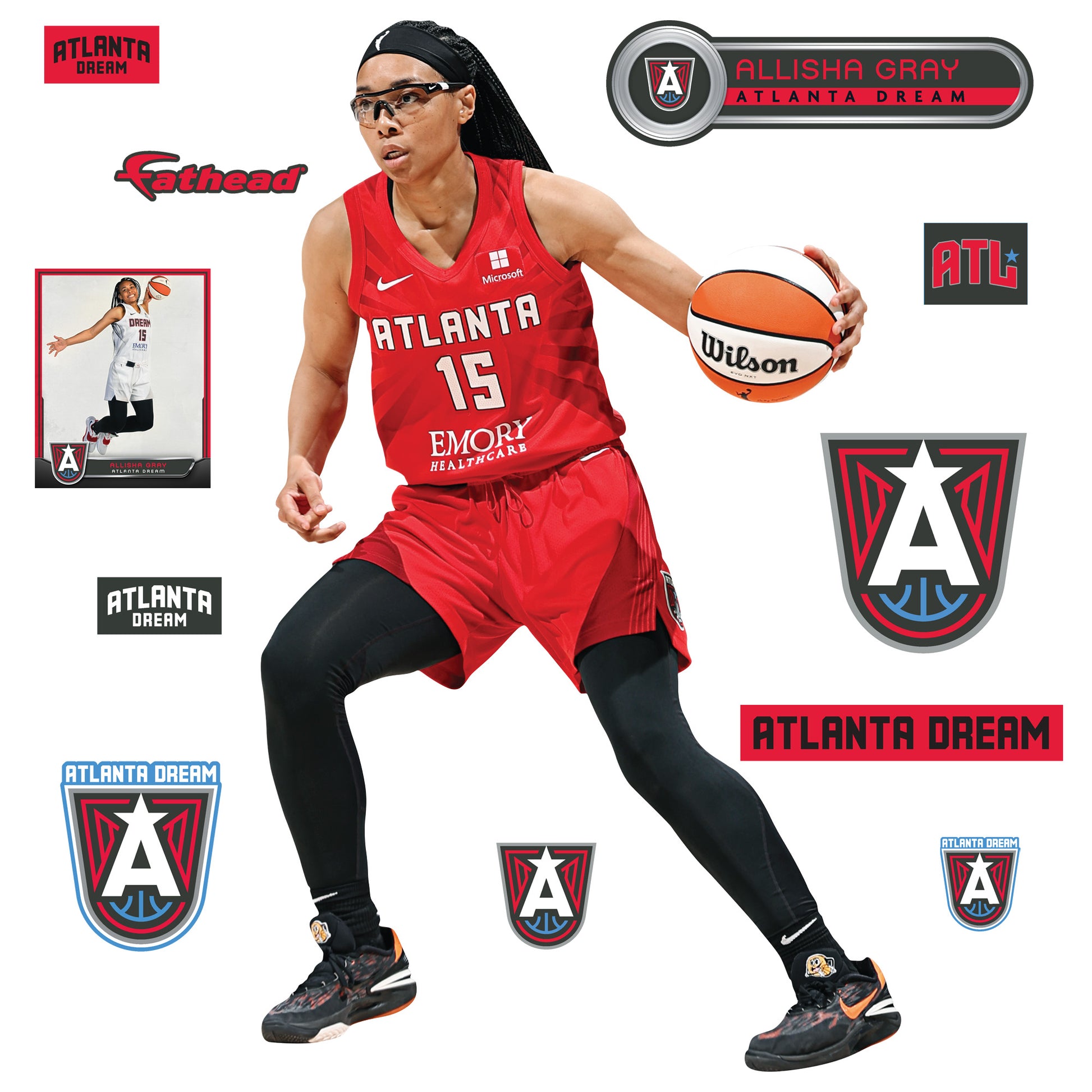 Atlanta Dream: Allisha Gray 2023 - Officially Licensed WNBA Removable  Adhesive Decal