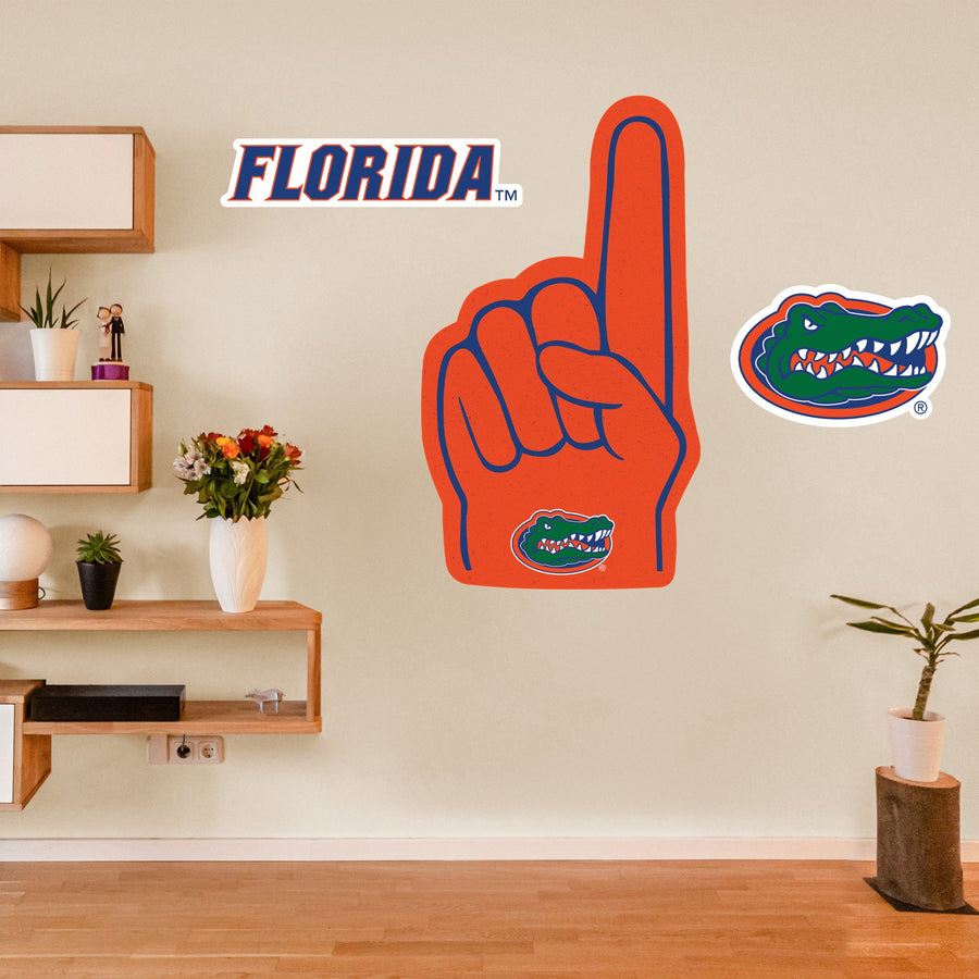 Florida Gators - RealBig Foam Finger Collection - Official NCAA - Reusable Vinyl Wall Decals
