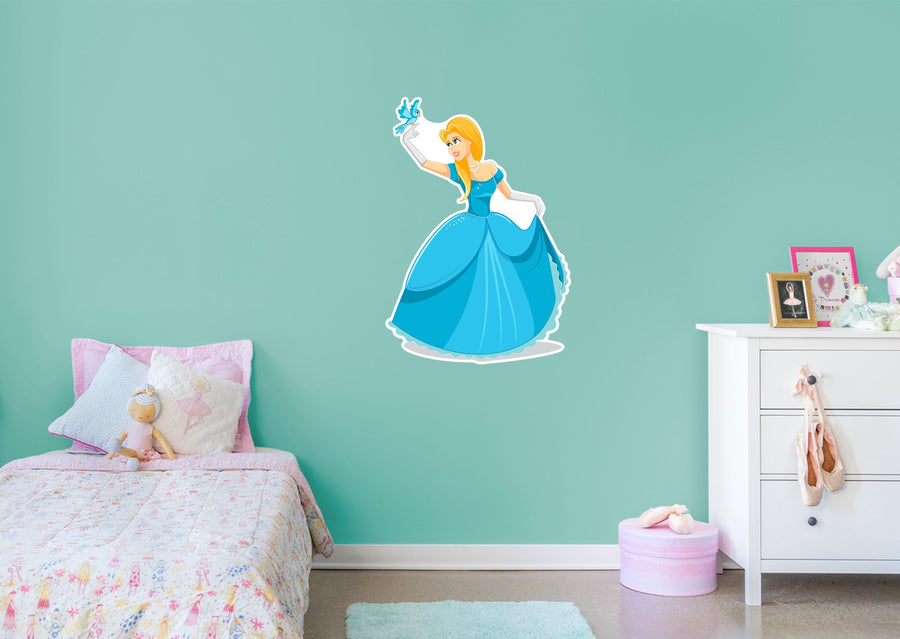Nursery: Princess Dancing Character        -   Removable Wall   Adhesive Decal