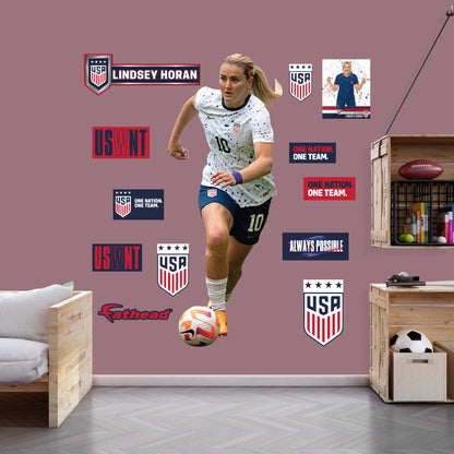 Lindsey Horan 2023        - Officially Licensed USWNT Removable     Adhesive Decal
