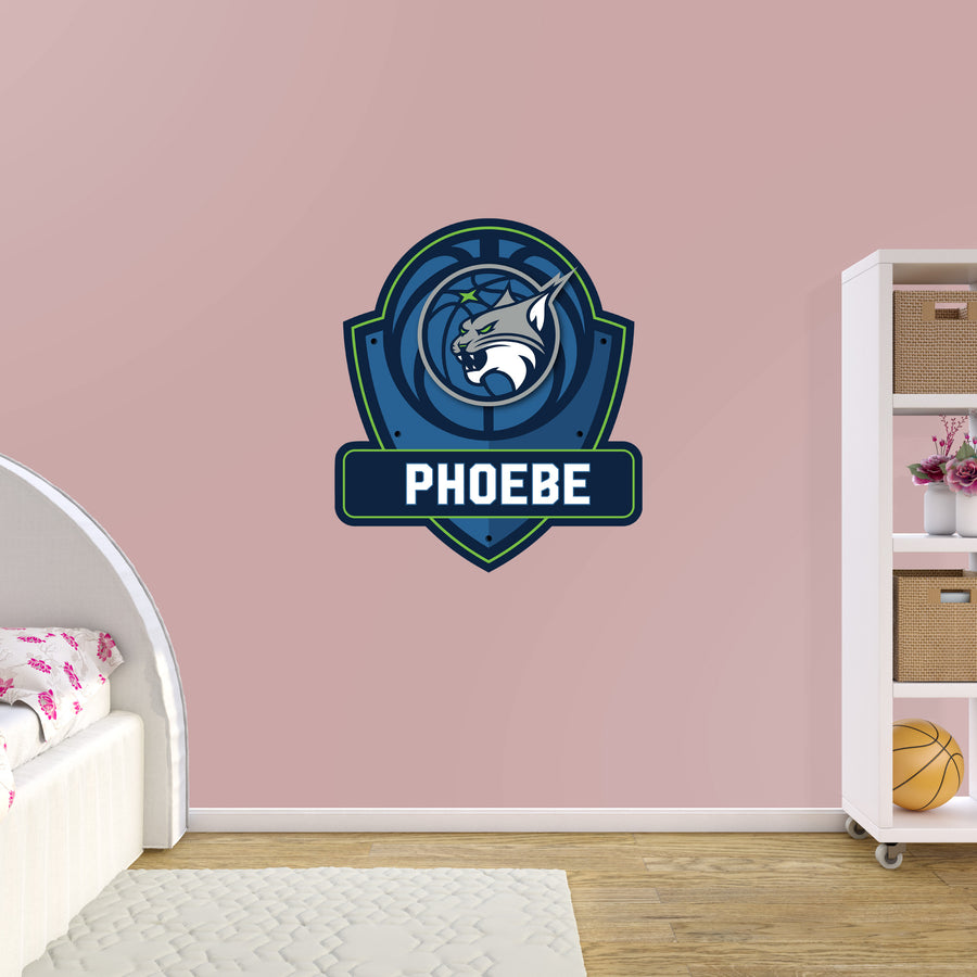 Minnesota Lynx - Badge - With Personalized Name - Official WNBA - Vinyl Transfer Decal