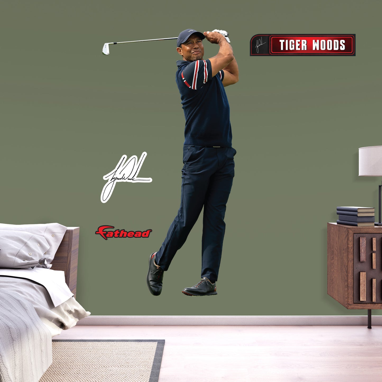 Tiger Woods Iron        - Officially Licensed Removable     Adhesive Decal