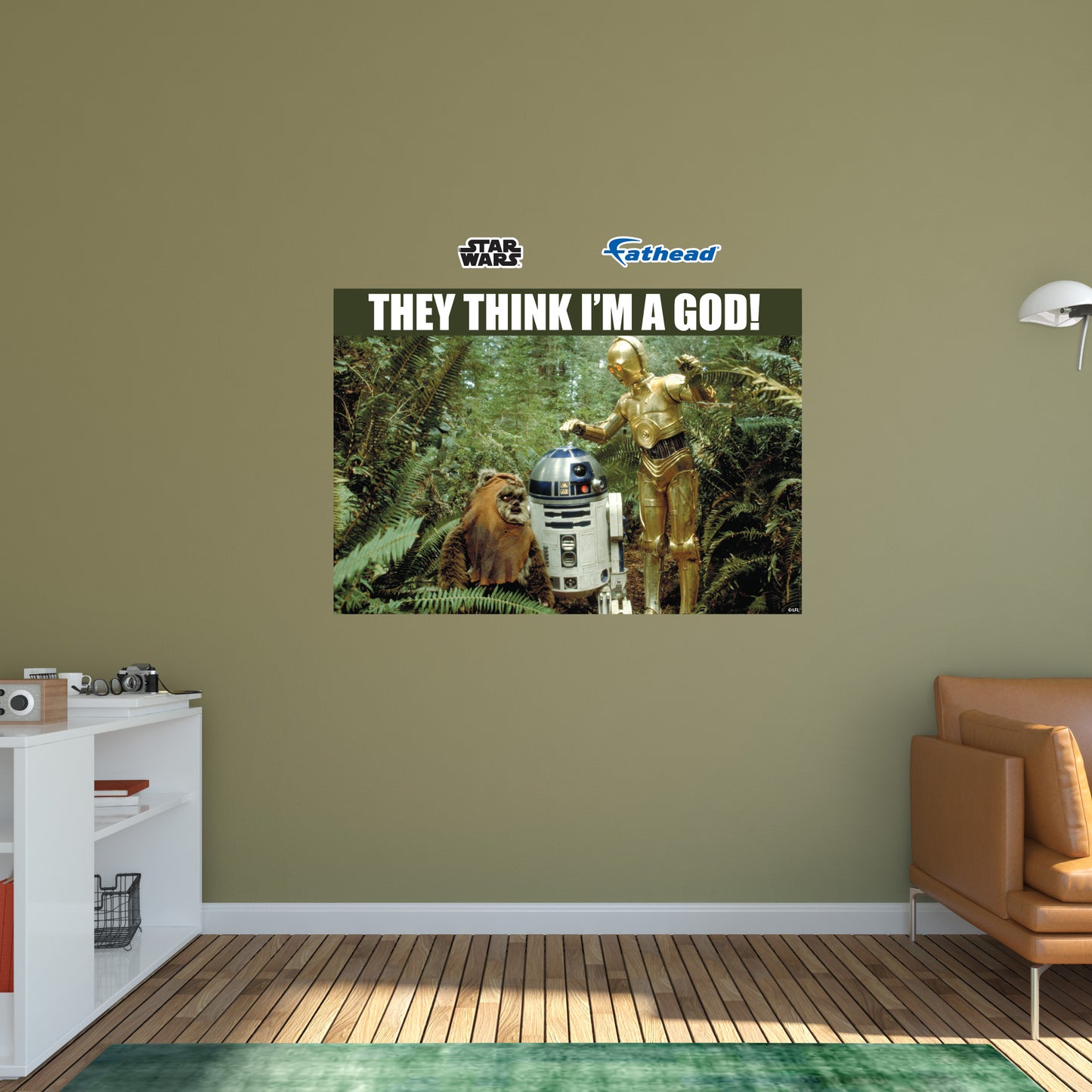 They Think I'm A God meme Poster        - Officially Licensed Star Wars Removable     Adhesive Decal