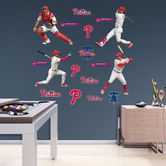 Philadelphia Phillies: Bryce Harper, Trea Turner, Kyle Schwarber and J.T. Realmuto 2023 Team Collection        - Officially Licensed MLB Removable     Adhesive Decal