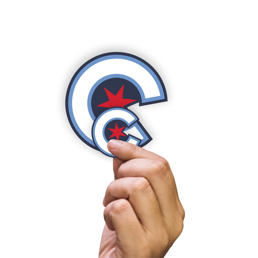 Chicago Cubs:  2023 "C" City Connect Logo Minis        - Officially Licensed MLB Removable     Adhesive Decal