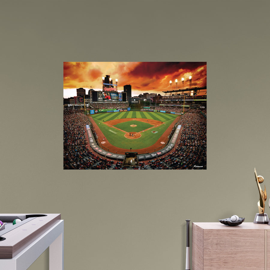 Progressive Field - Peel & Stick Poster - Official MLB - Cleveland Guardians - Reusable Vinyl Wall Decal
