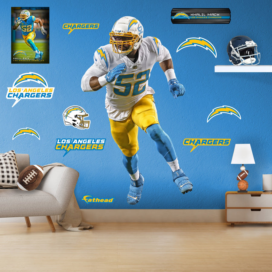 Khalil Mack - RealBig Collection - Official NFL - Los Angeles Chargers - Reusable Vinyl Wall Decals