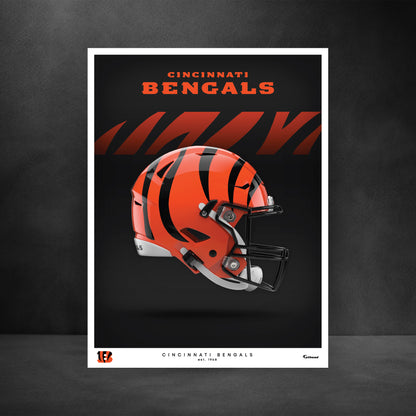 Cincinnati Bengals - Helmet Series - Peel & Stick Poster - Official NFL - Reusable Vinyl Wall Decal