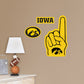 Iowa Hawkeyes:    Foam Finger        - Officially Licensed NCAA Removable     Adhesive Decal