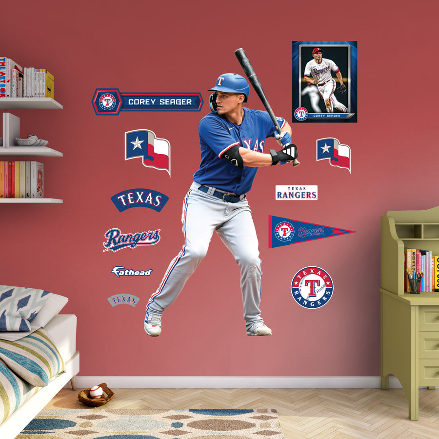 Corey Seager - RealBig Collection - Official MLB - Texas Rangers - Reusable Vinyl Wall Decals #2