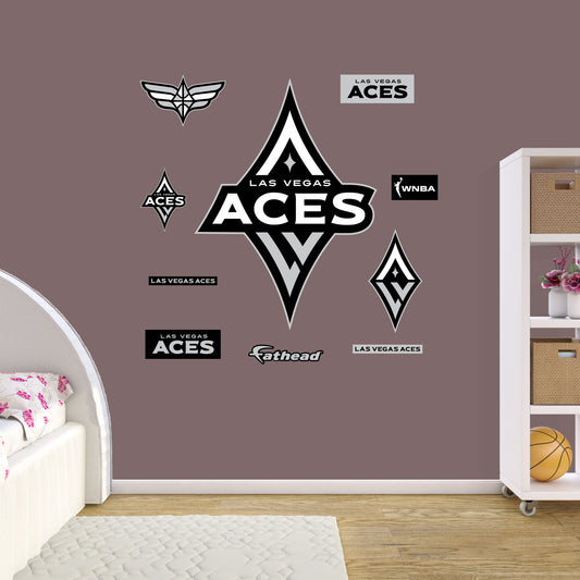 Las Vegas Aces:  Logo        - Officially Licensed WNBA Removable     Adhesive Decal