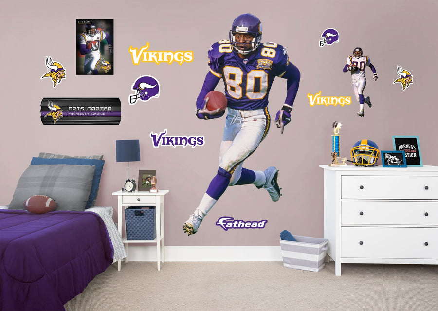 Cris Carter - RealBig Legend Collection - Official NFL - Minnesota Vikings - Reusable Vinyl Wall Decals