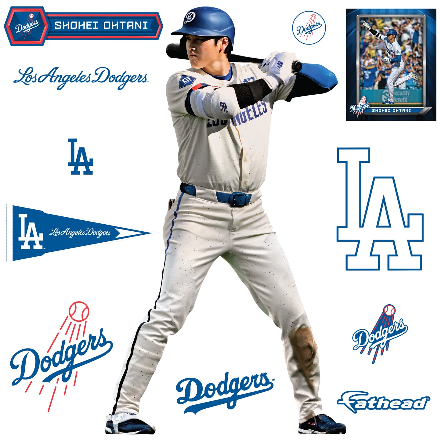 Life-Size Athlete +11 Decals  (44"W x 78"H) 