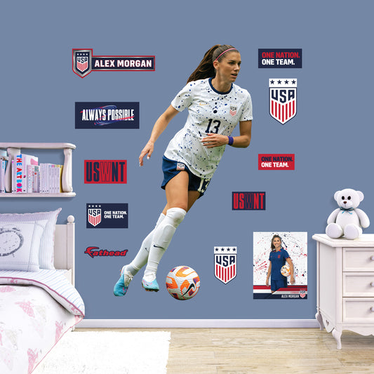 Alex Morgan         - Officially Licensed USWNT Removable     Adhesive Decal