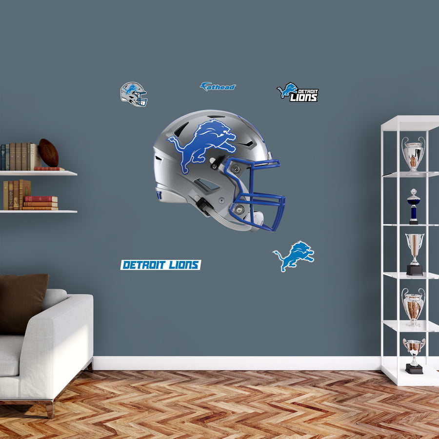 Detroit Lions - RealBig Helmet Collection - Official NFL - Reusable Vinyl Wall Decals