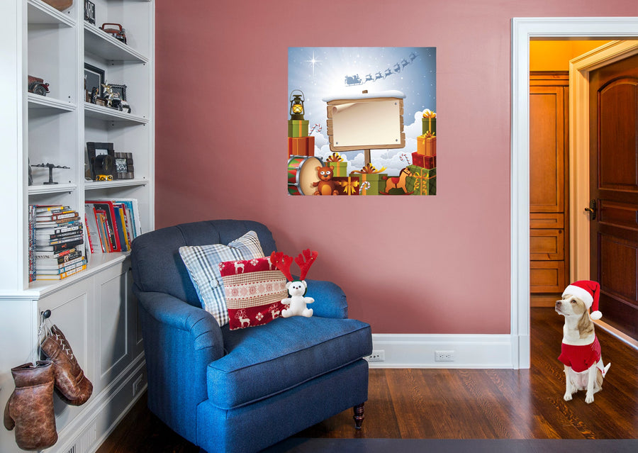 Seasons Decor: Winter Presents Dry Erase        -   Removable     Adhesive Decal