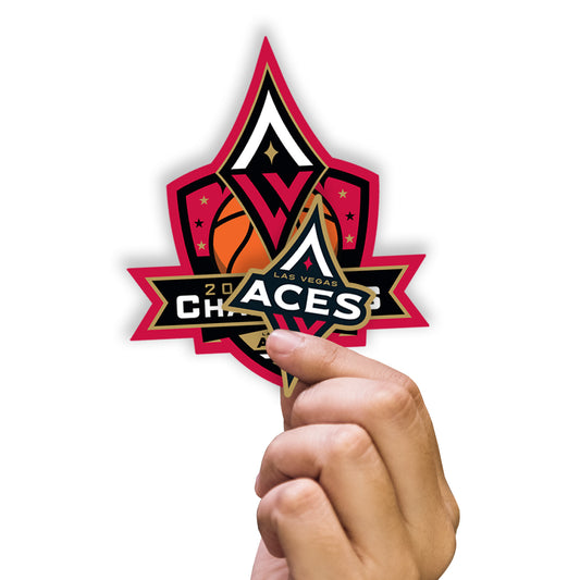 Las Vegas Aces:  2023 Champions Logo Minis        - Officially Licensed WNBA Removable     Adhesive Decal