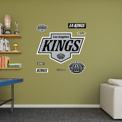 Los Angeles Kings - RealBig Logo Collection - Official NHL - Reusable Vinyl Wall Decals