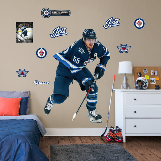 Winnipeg Jets: Mark Scheifele         - Officially Licensed NHL Removable     Adhesive Decal