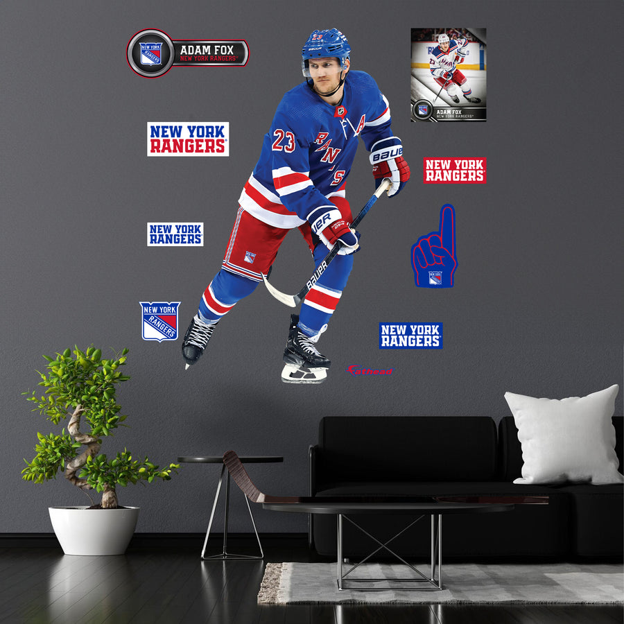 Adam Fox - RealBig Collection - Official NHL - New York Rangers - Reusable Vinyl Wall Decals #2