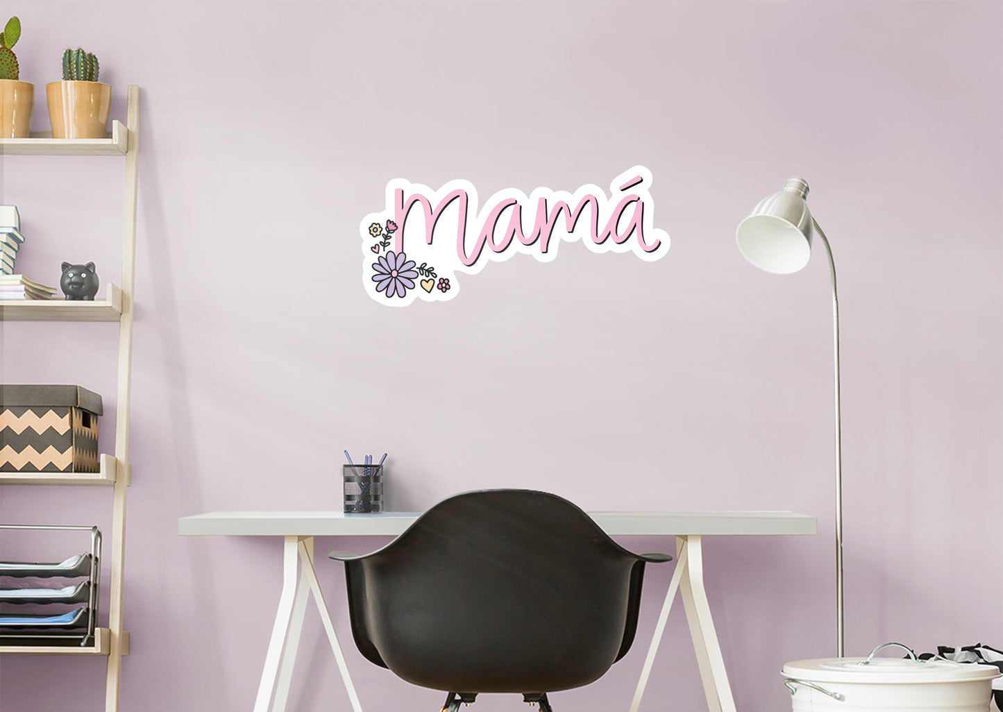 Mama Cursive Floral        - Officially Licensed Big Moods Removable     Adhesive Decal