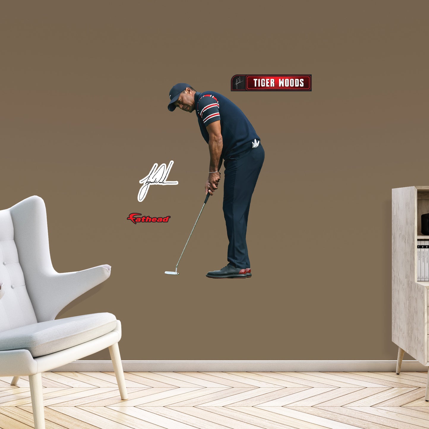 Tiger Woods Putting        - Officially Licensed Removable     Adhesive Decal