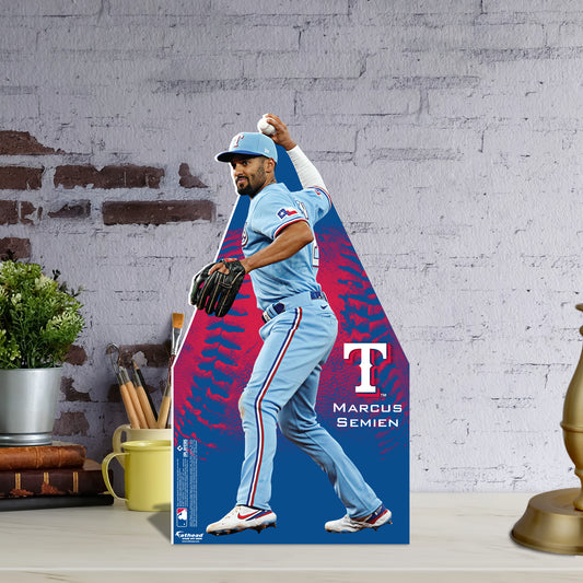 Texas Rangers: Marcus Semien Mini   Cardstock Cutout  - Officially Licensed MLB    Stand Out