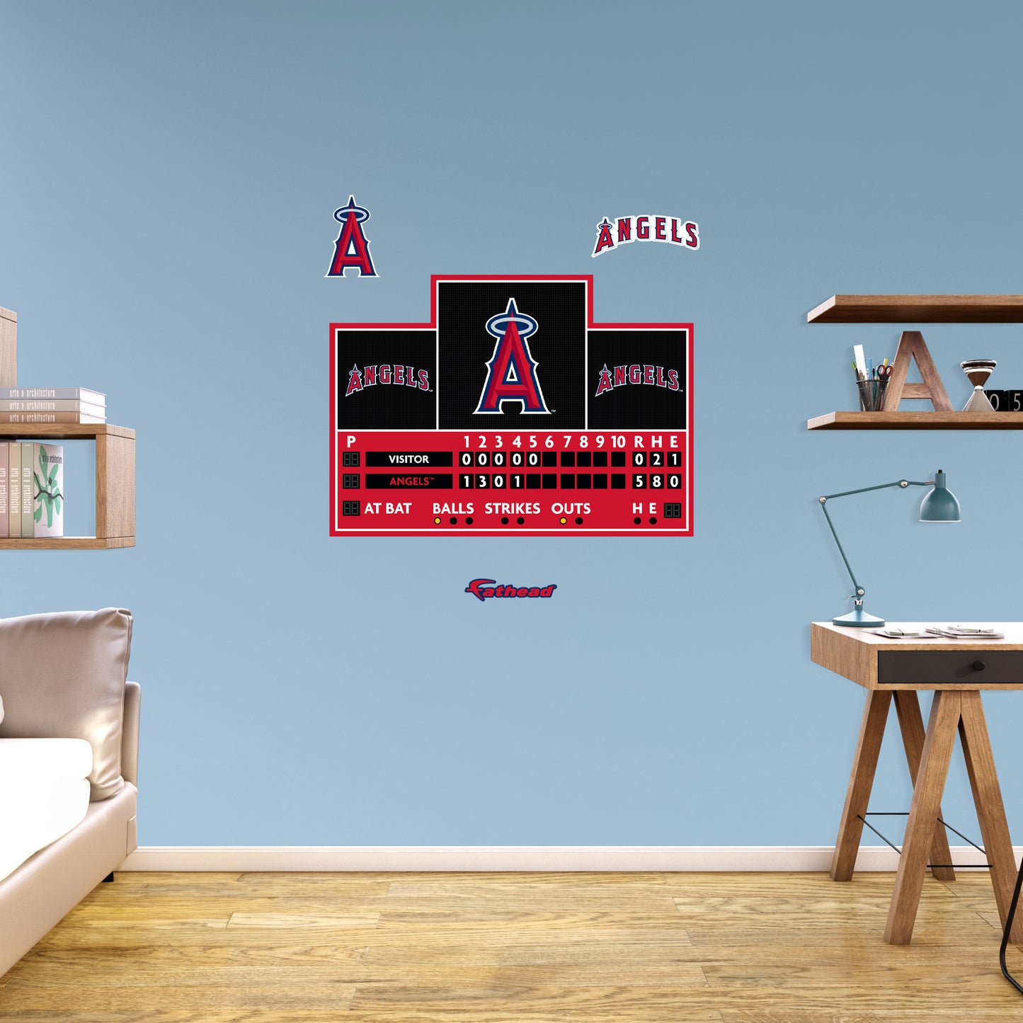 Los Angeles Angels:  Scoreboard        - Officially Licensed MLB Removable     Adhesive Decal