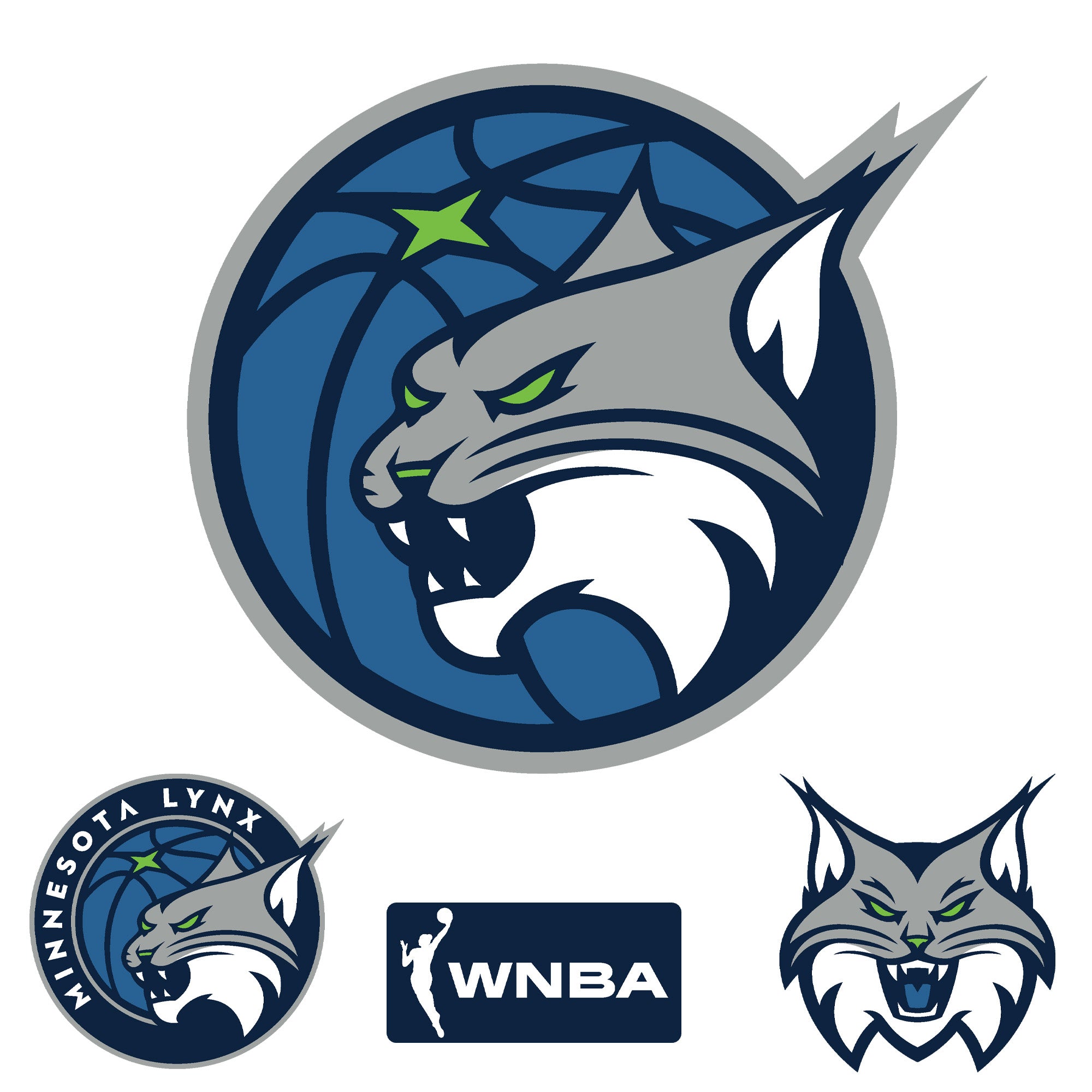 Sports logo with lynx mascot colorful sport Vector Image